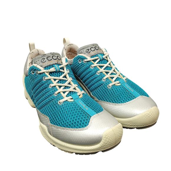 Ecco Biom Train Women’s Sz 9 EU 40 Natural Motion Training Shoes White Gray Teal - Picture 3 of 16